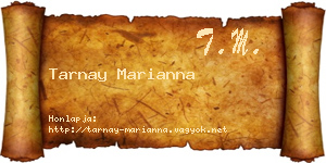 Tarnay Marianna névjegykártya