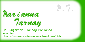 marianna tarnay business card